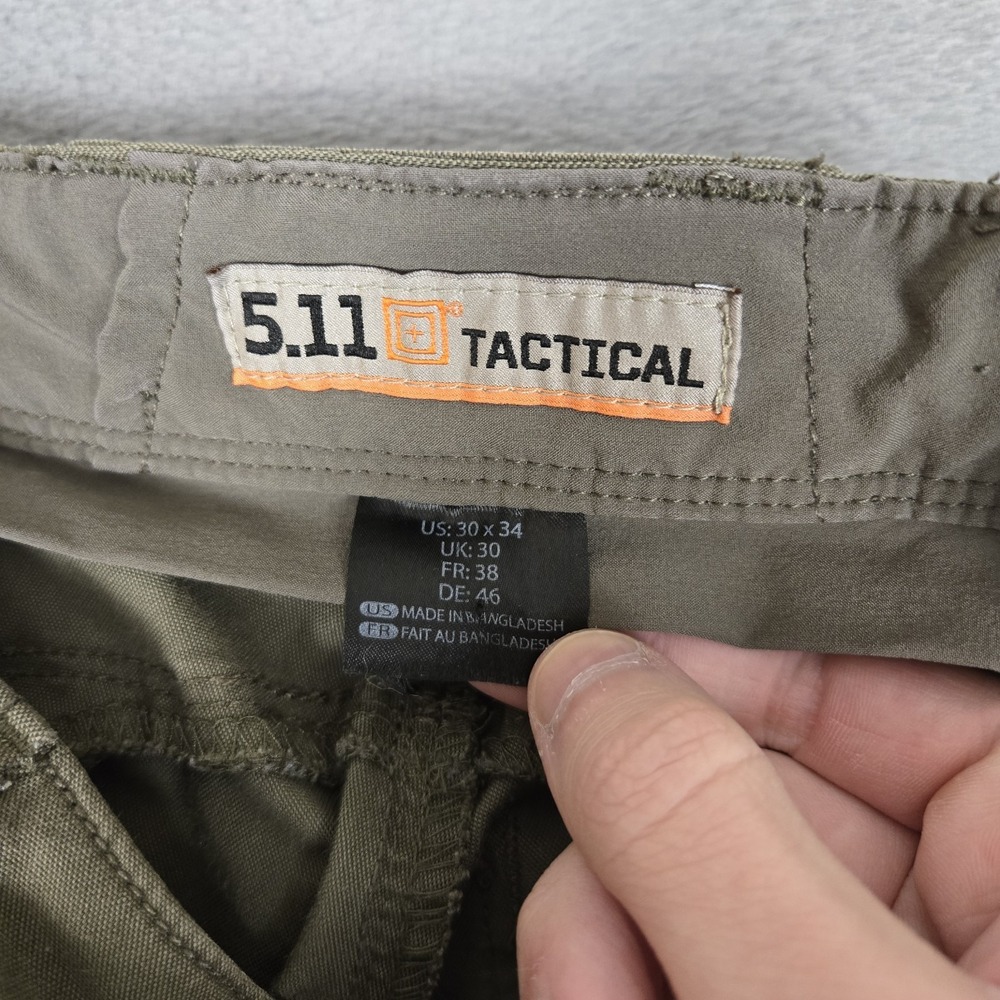 5.11 Tactical Apex Pants Mens 30x34 Olive Green Cargo Work Trousers 74434 - Picture 3 of 11